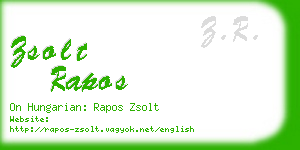 zsolt rapos business card
